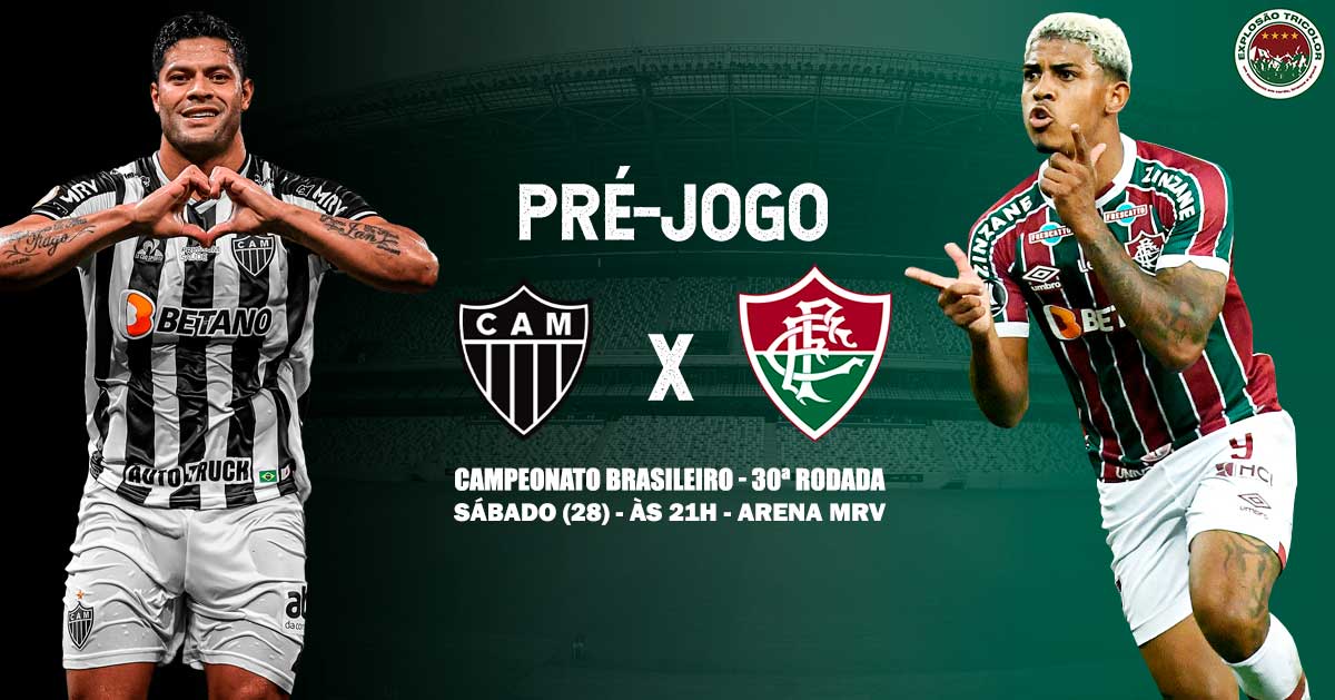 Atlético MG x Fluminense prováveis escalações desfalques onde