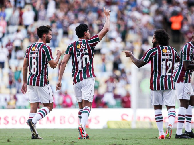 Martinelli, Ganso e Marcelo (FOTO DE LUCAS MERÇON / FLUMINENSE FC)