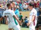 A vibração de Cano, Samuel Xavier e Renê após o primeiro gol do Fluminense sobre a Inter de Milão