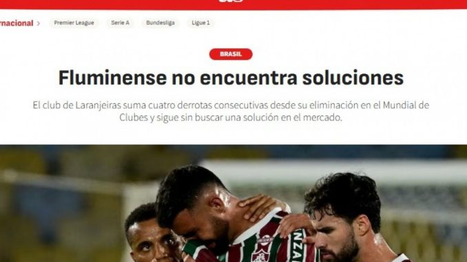 Crise no Fluminense repercute na Espanha