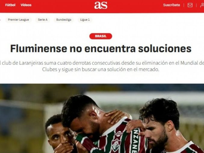 Crise no Fluminense repercute na Espanha