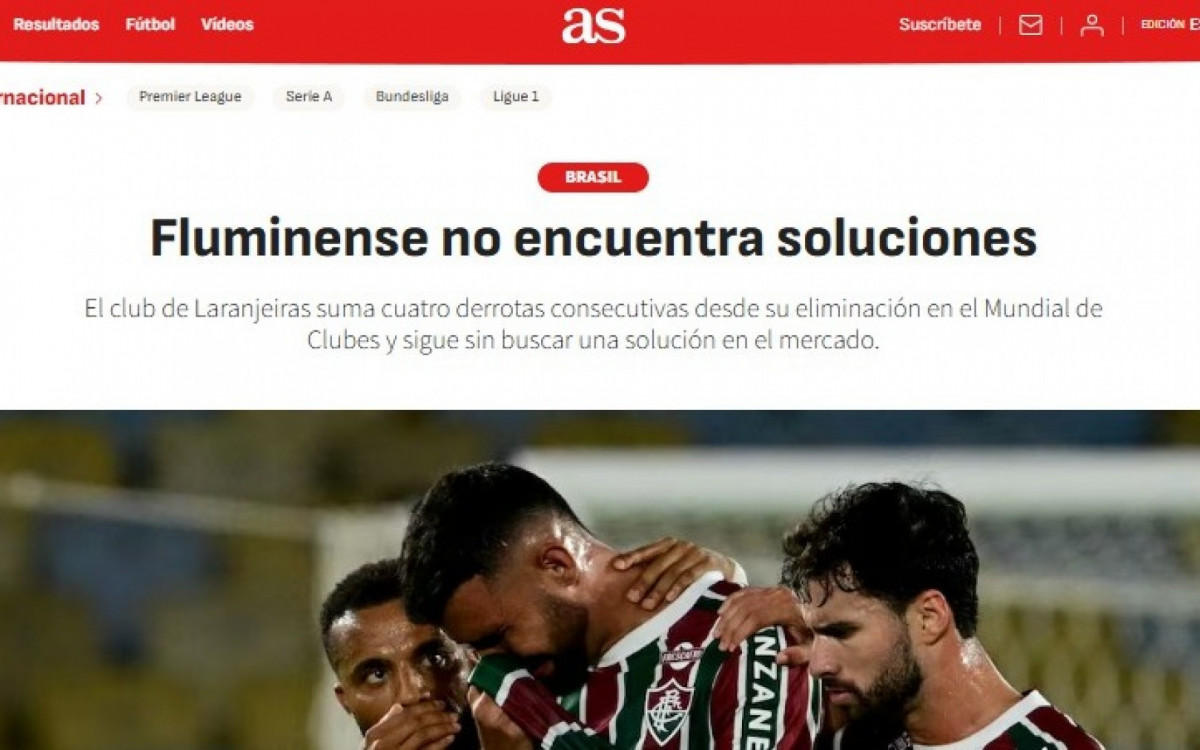 Má fase do Fluminense repercute na Espanha