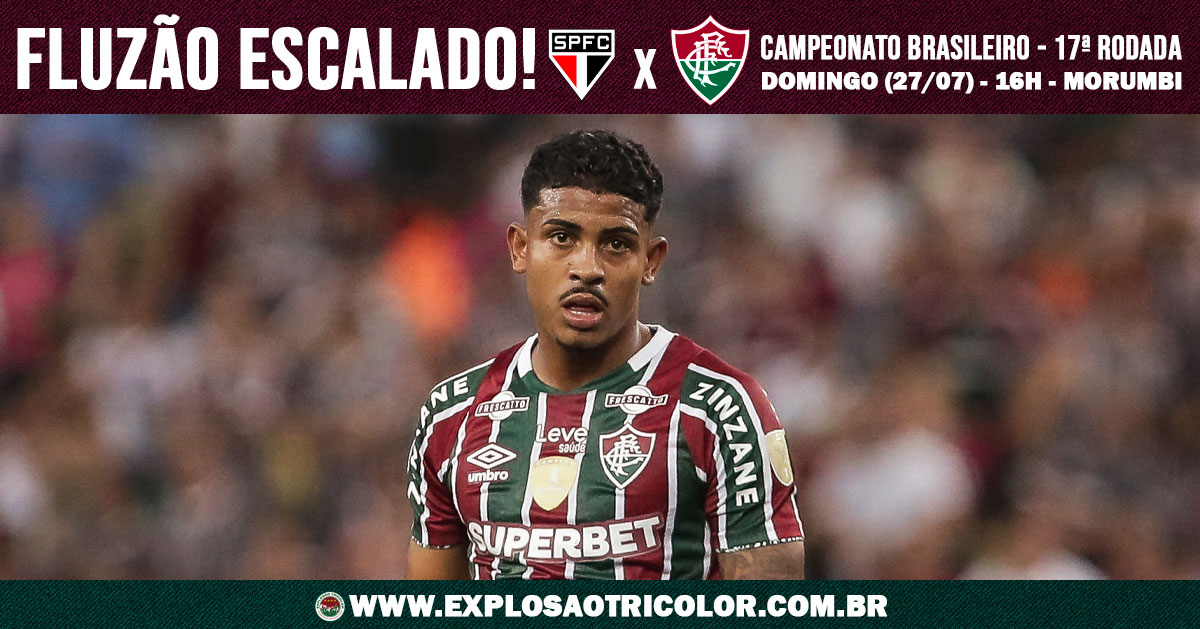 Fluminense anuncia a escalação para o jogo contra o São Paulo