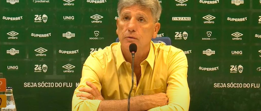 Renato Gaúcho concedeu entrevista coletiva após a derrota do Fluminense para o Cruzeiro
