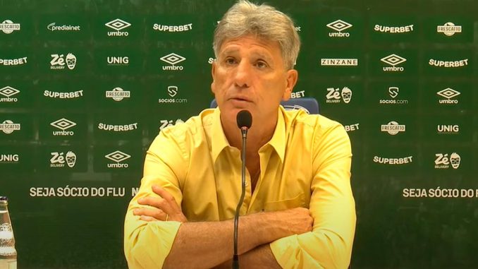 Renato Gaúcho concedeu entrevista coletiva após a derrota do Fluminense para o Cruzeiro