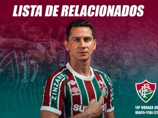 Lista oficial de relacionados do Fluminense para a partida contra o Palmeiras
