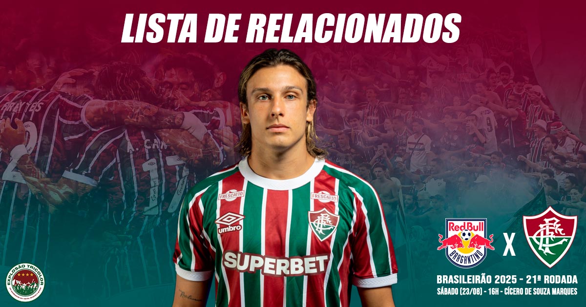 Com novidades e desfalques, Fluminense anuncia relacionados para o jogo contra o RB Bragantino