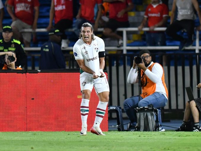 Canobbio marcou um golaço na vitória do Fluminense sobre o América de Cali