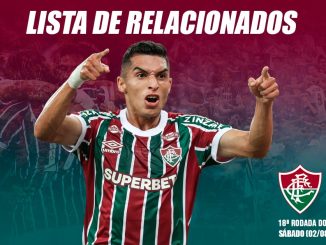 Lista oficial de relacionados do Fluminense para o jogo contra o Grêmio