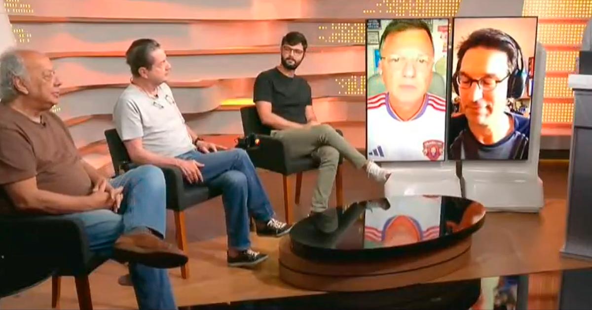 Juca Kfouri cita gol de barriga, e Mauro Cezar se revolta; assista ao vídeo