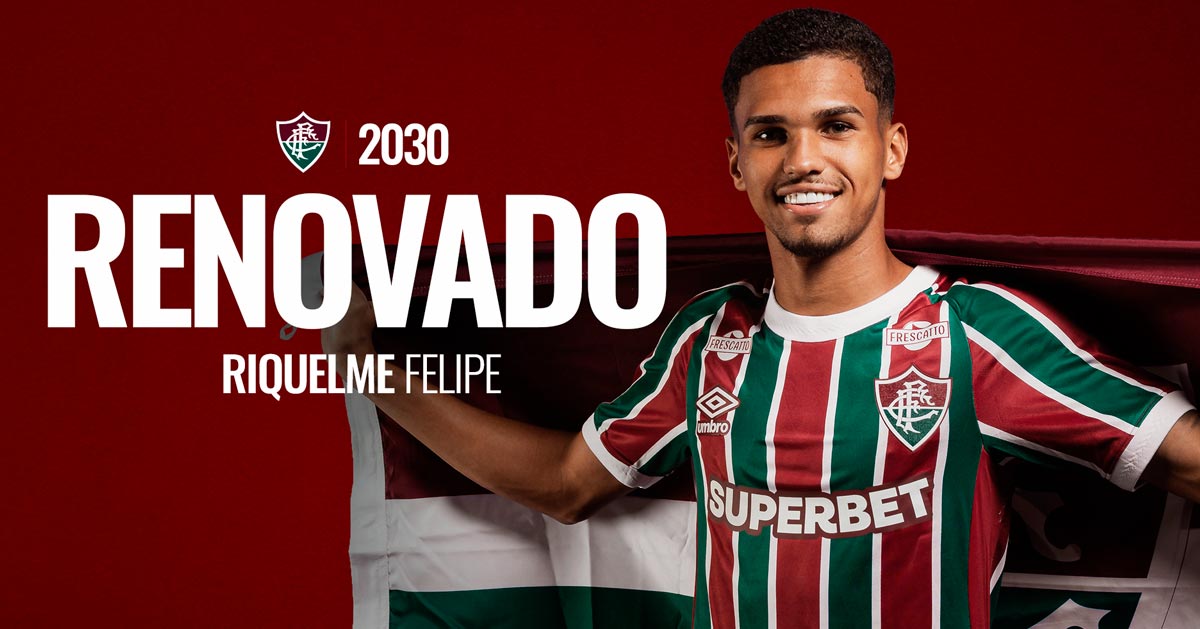 Fluminense anuncia renovação de contrato com Riquelme Felipe
