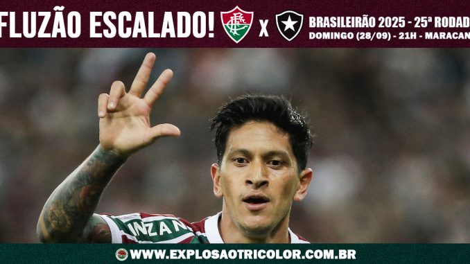 Fluminense divulgou a sua escalação para o clássico contra o Botafogo