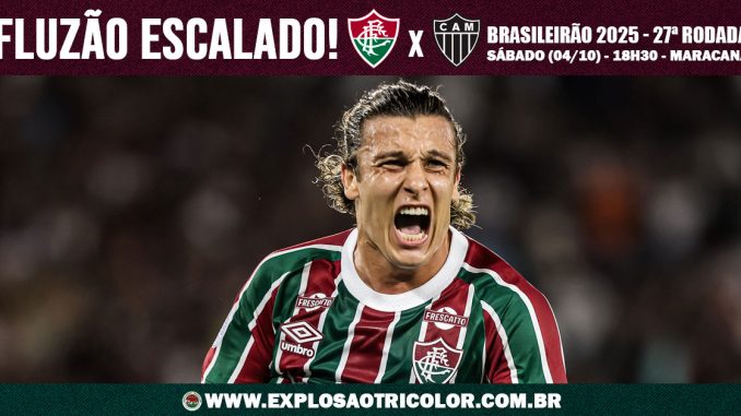 Escalação do Fluminense Fluminense está escalado para enfrentar o Atlético-MG