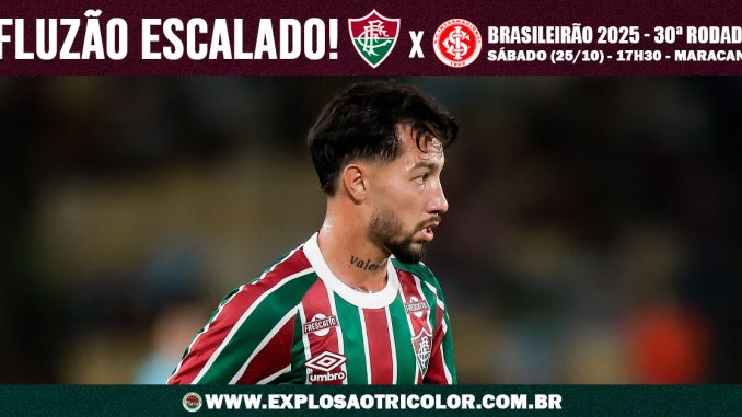 Saiu a escalação do Fluminense para o jogo contra o Internacional