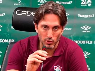 Luis Zubeldía concedeu entrevista coletiva após o empate com o Sport
