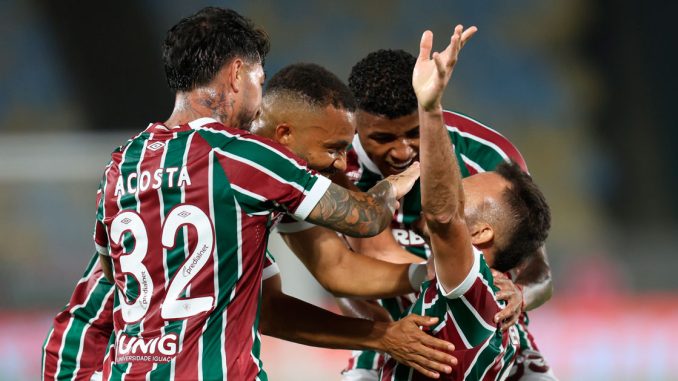comemoração time tricolor Fluminense bateu o Ceará por 1 a 0 no Maracanã