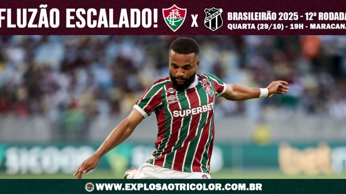 Fluminense divulgou a sua escalação para enfrentar o Ceará