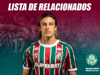 Lista de relacionados do Fluminense para o jogo contra o Palmeiras