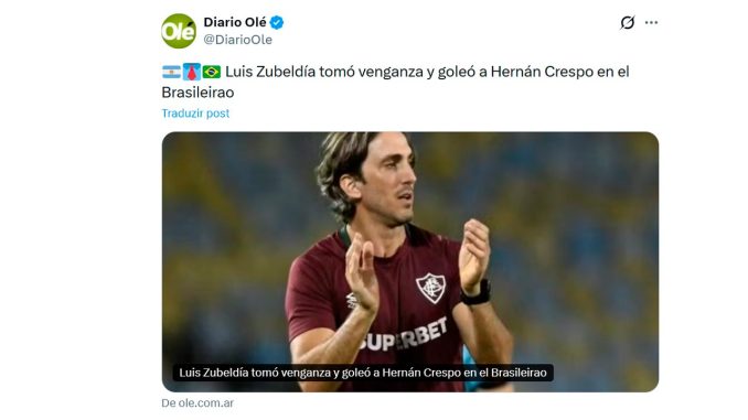 Jornal argentino publicou texto sobre a goleada tricolor contra o São Paulo