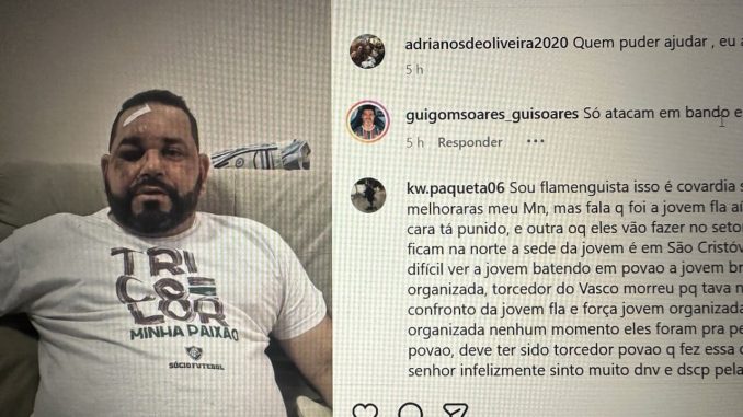 Torcedor do Fluminense agredido no Fla-Flu