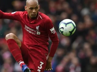 Fabinho em ação pelo Liverpool
