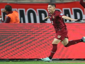 Savarino em ação pela Seleção da Venezuela