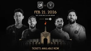 Bouanga é destaque em arte do LAFC para jogo contra Messi