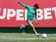 Germán Cano aparece treinando normalmente no treino desta sexta-feira