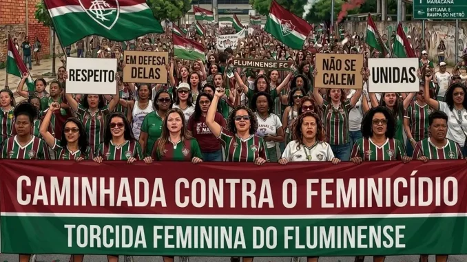Torcida feminina do Fluminense realizará caminhada contra o feminicídio