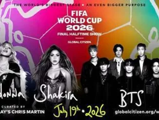 FIFA anuncia Madonna, Shakira e BTS como atrações do inédito Show do Intervalo da Final da Copa do Mundo 2026. Veja data, local e detalhes.