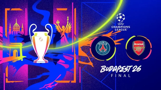 Saiba onde assistir ao vivo à final da Champions League 2026 entre Arsenal e PSG. Confira as prováveis escalações e o horário do jogo.