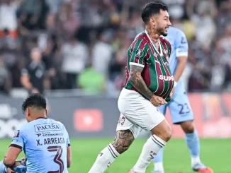Lucho Acosta marcou o primeiro gol do Fluminense