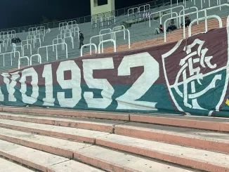 Faixas da torcida do Fluminense foram retiradas do Estádio Malvinas Argentinas