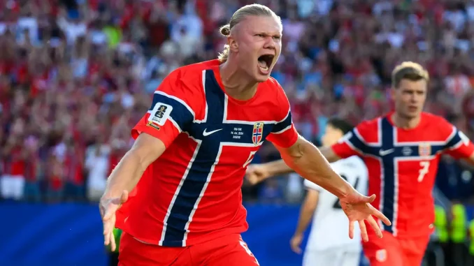 Haaland brilhou na estreia da Noruega na Copa do Mundo