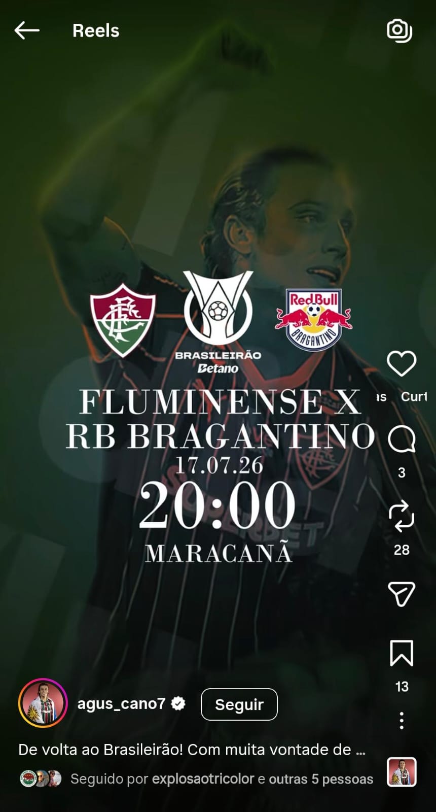 Canobbio indicou que vai enfrentar o Red Bull Bragantino