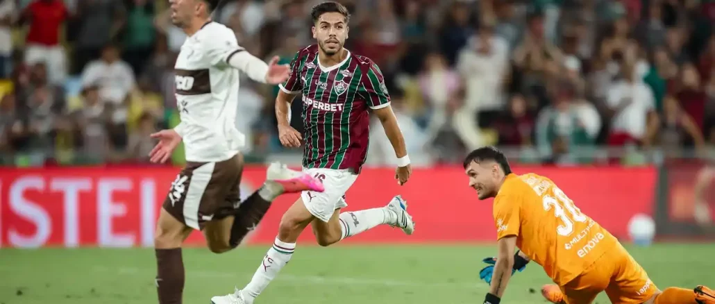 Nonato marcou o primeiro gol da vitória do Fluminense sobre o Platense por 2 a 0, pela Conmebol Libertadores