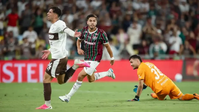 Nonato marcou o primeiro gol da vitória do Fluminense sobre o Platense por 2 a 0, pela Conmebol Libertadores