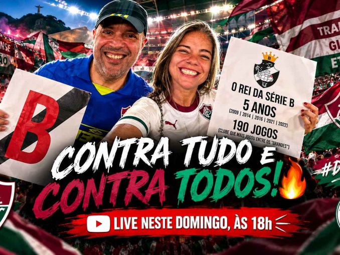 Resenha Fluminense Vasco vitória live YouTube Nina Lessa Vinicius Toledo