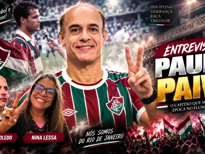 Nesta quarta (30), às 20h, Nina Lessa e Vinicius Toledo entrevistam o ex-zagueiro Paulo Paiva, campeão carioca de 1995 pelo Fluminense. Assista! ST!