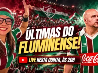 Corre para o YouTube do Explosão Tricolor! Estamos ao vivo com muita resenha e bastidores do Fluminense. Vem!