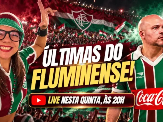 Corre para o YouTube do Explosão Tricolor! Estamos ao vivo com muita resenha e bastidores do Fluminense. Vem!