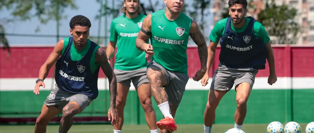 Soteldo no treino do Fluminense nesta quinta-feira