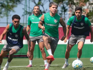 Soteldo no treino do Fluminense nesta quinta-feira